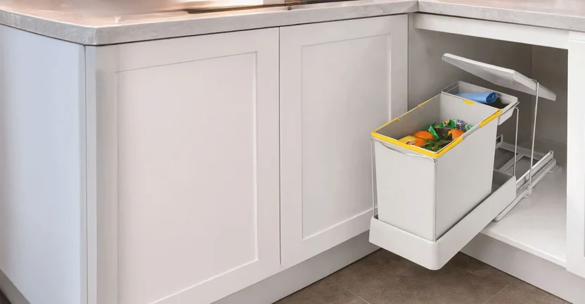 Pelikan 81550 Raylı Dolap İçi Çöp Kovası 20 L Gri