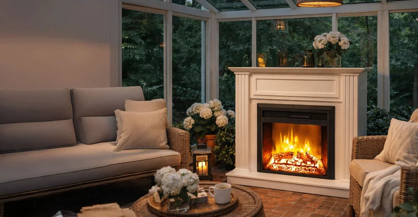 Dlc Nordica 1800W Dekoratif Şömine Beyaz