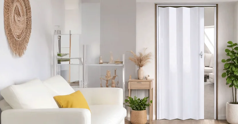 Lorin Highgloss Akordiyon Kapı Beyaz  