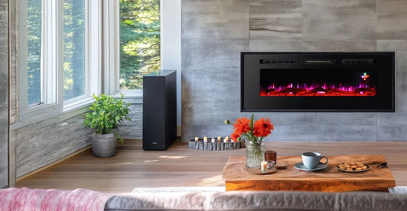 Dlc 1800W 101cm 3 Renk Plazma Dekoratif Şömine 