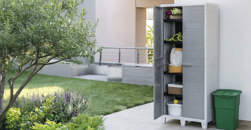 Woody's XL 4 Raflı Plastik Dolap Gri