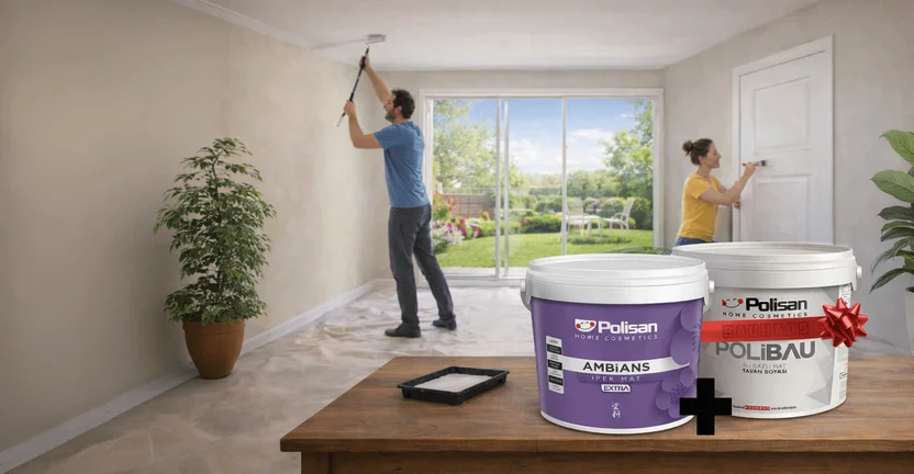 Polisan 15L Ambians Extra İpek Mat Marjinal Gri Ci7602 İç Cephe Boyası