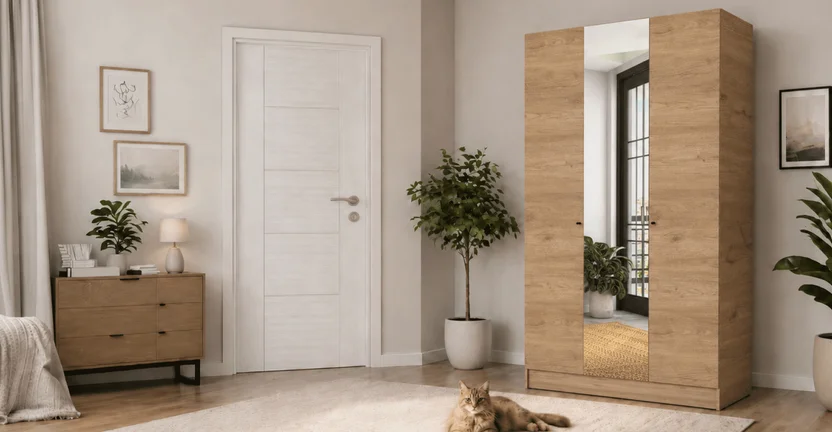 Adore Trendline 3 Kapılı Aynalı Gardırop Florida Meşe