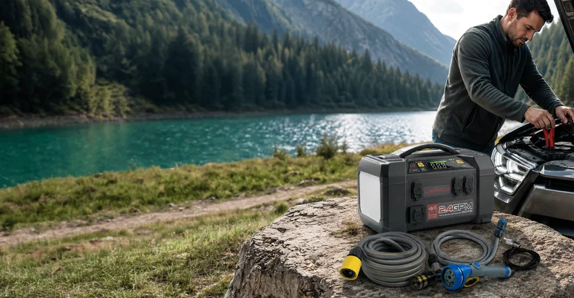 Lokithor AW401 12V 2500Amp Li-Polimer Akıllı Akü Takviye Cihazı (Pompa -Basınçlı Yıkama - Powerbank - Led Lamba)