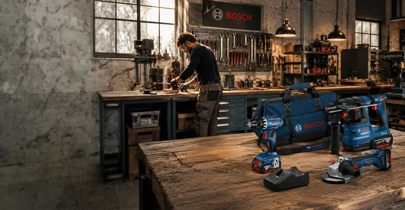 Bosch GSR18V45+GWS18V8+GBH18V22+3x4Ah+GAL18V40 Profesyonel 3'lü Makine Seti  