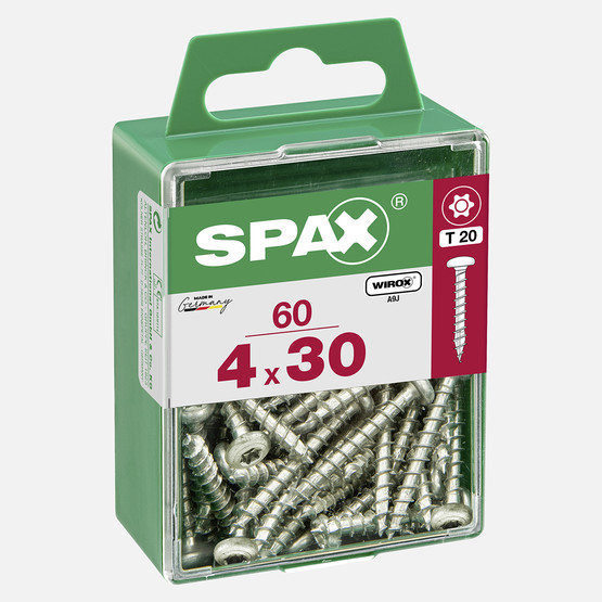 SPAX Yuvarlak Başla Galvaniz 4X30     