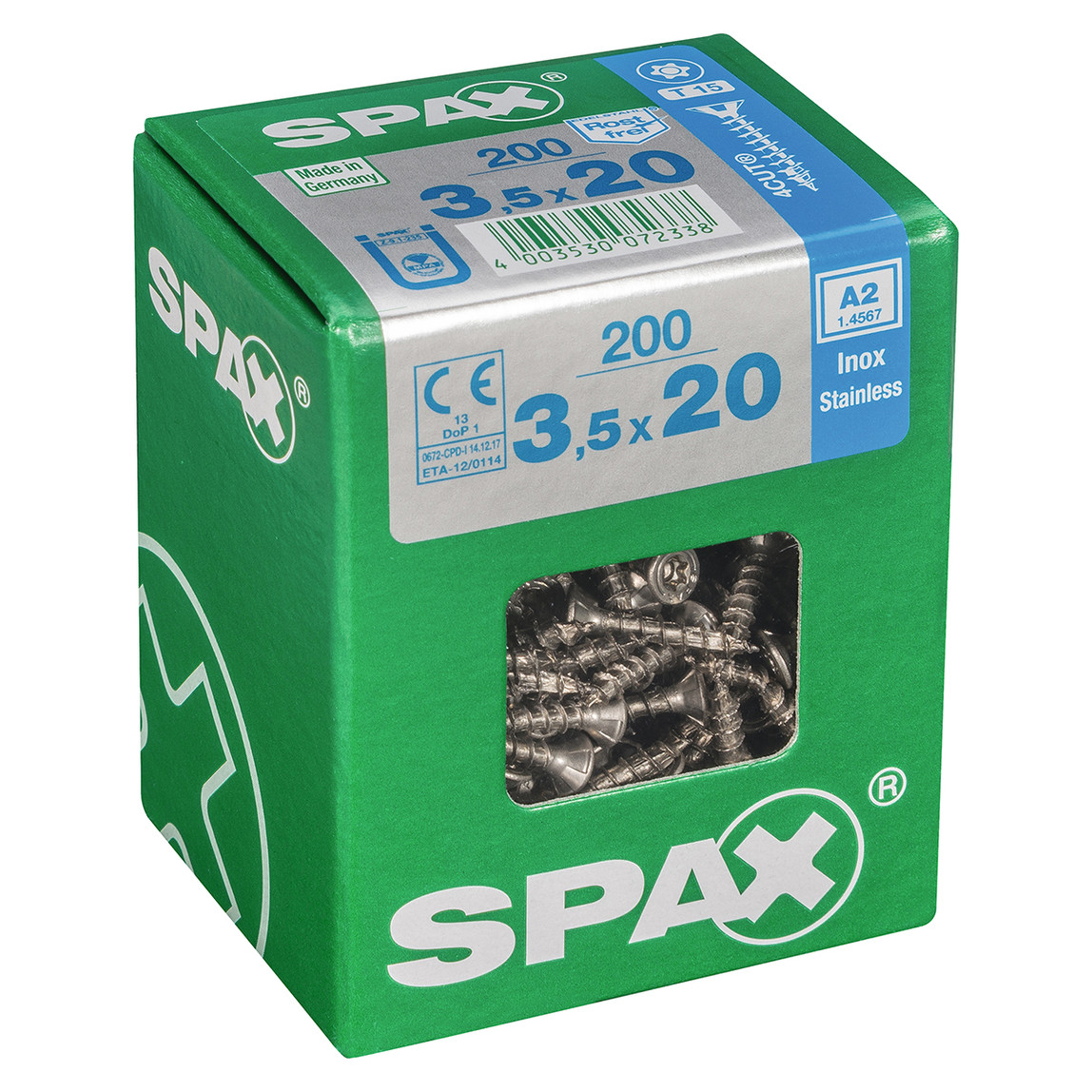    SPAX Havşa Vida A2 Paslanma 3.5X20  