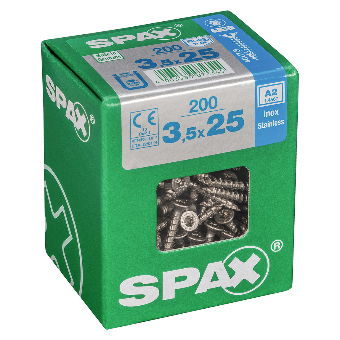    SPAX Havşa Vida A2 Paslanma 3.5X25  