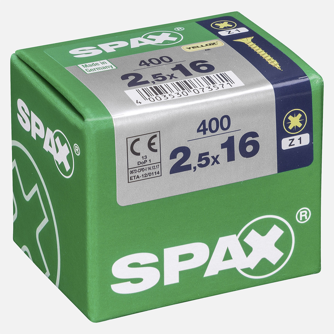    SPAX Havşa Vida Sarı 2.5X16      