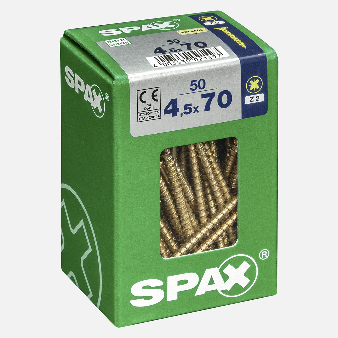    SPAX Havşa Vida Sarı 4.5X70      