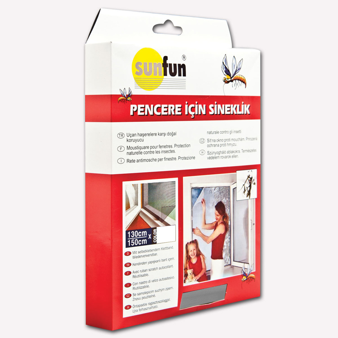   Sunfun Pencere Sinekliği - Beyaz  