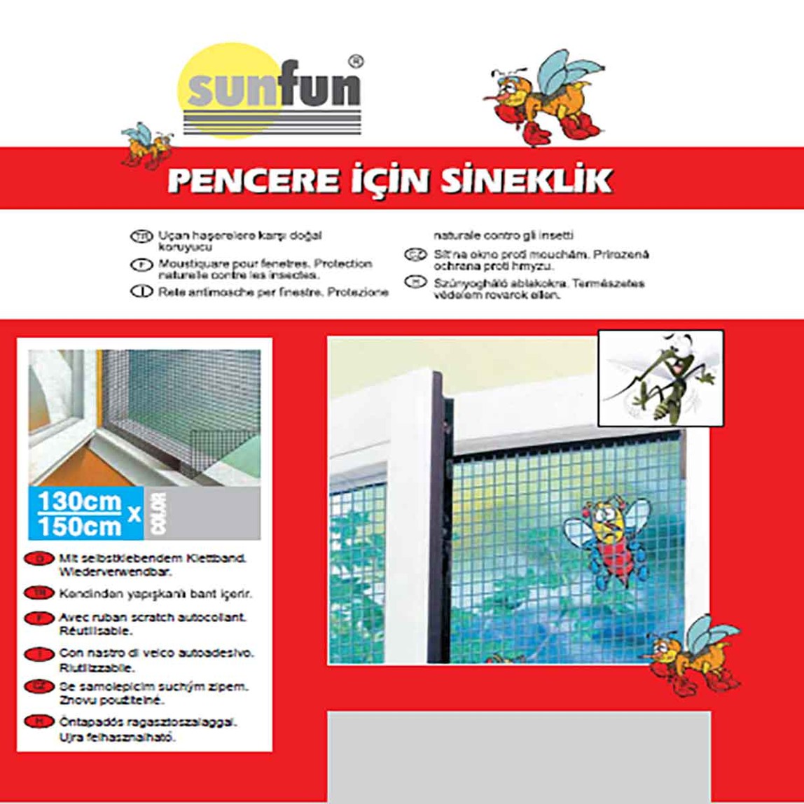    Sunfun Pencere Sinekliği - Beyaz  