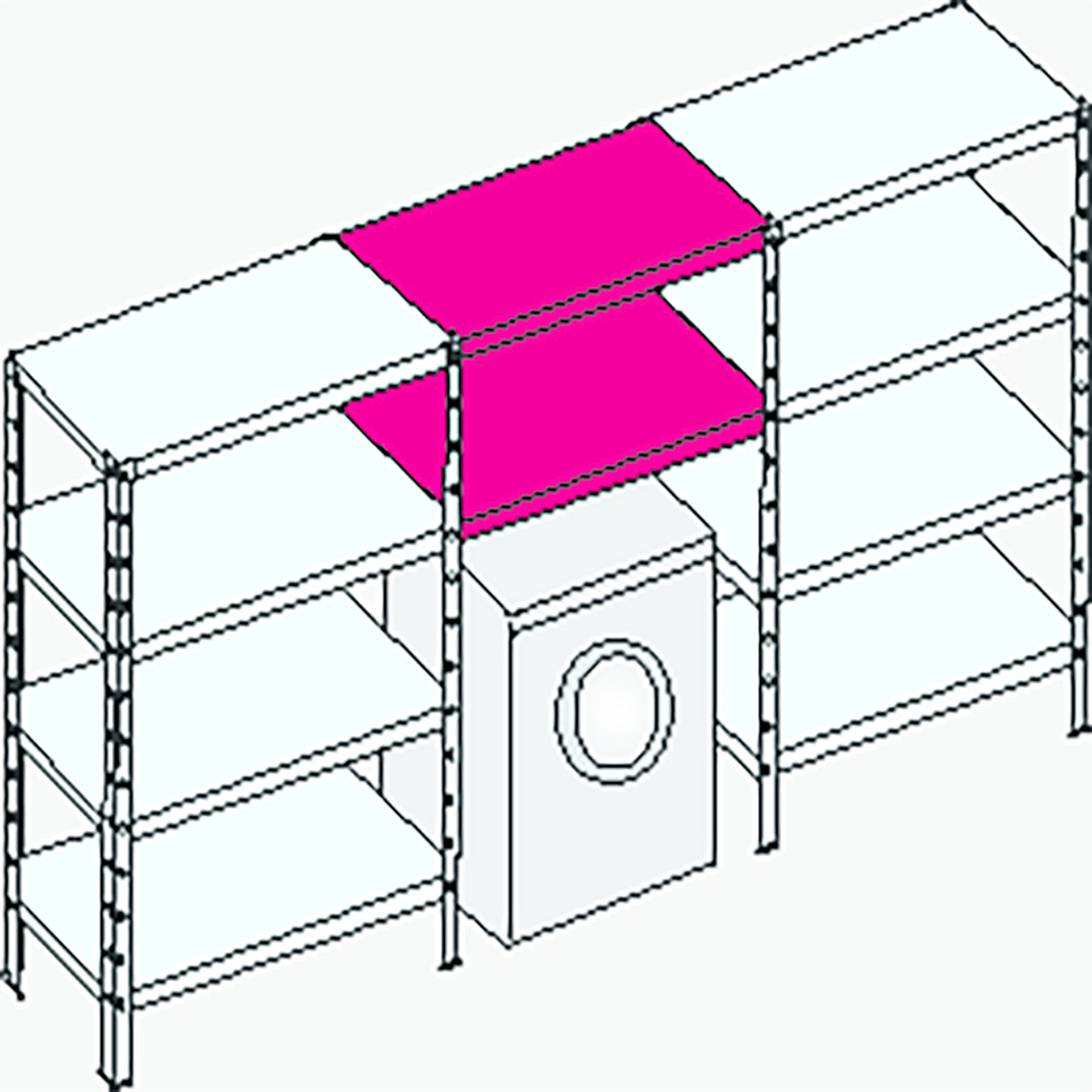    Regalux Metal Raf 120X50 cm Gümüş  