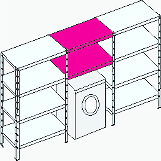 Regalux Metal Raf 120X50 cm Gümüş 