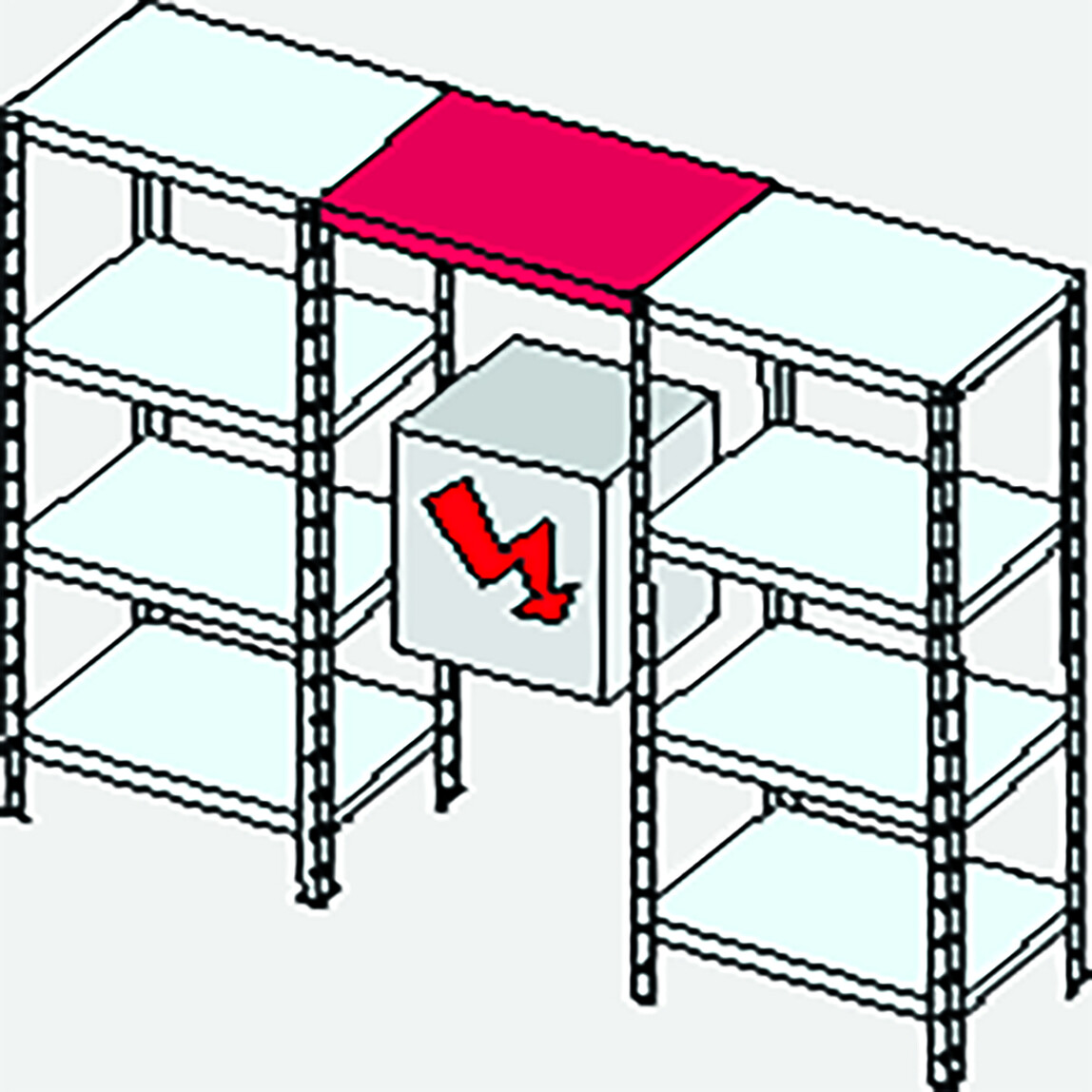    Regalux Metal Raf 35X120 cm Gri  