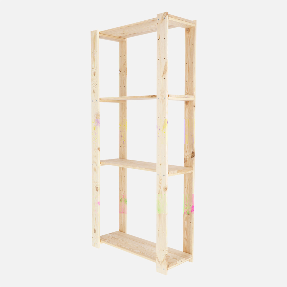    Regalux Heavy 4 Zeminli Ahşap Raf 