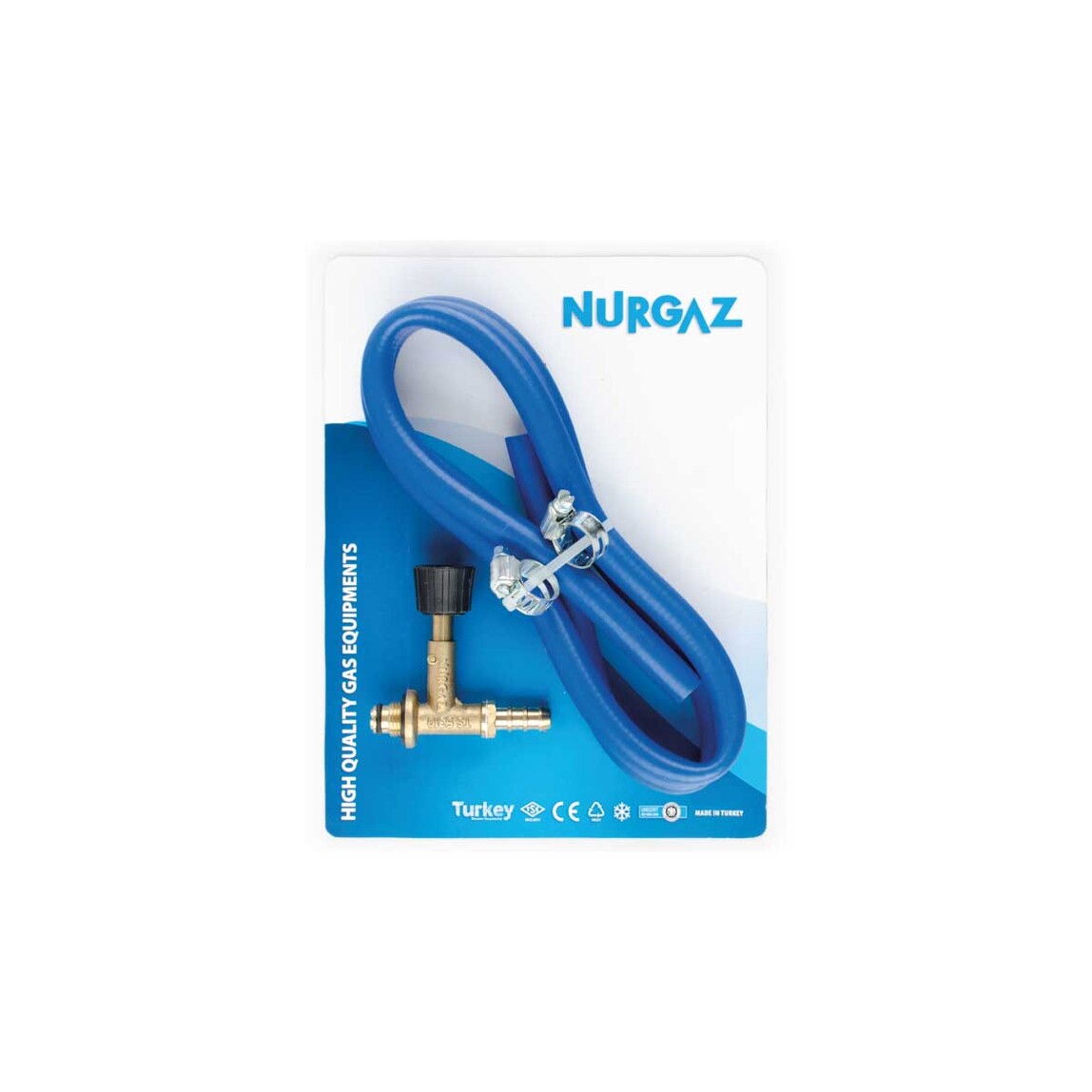    Nurgaz Geçme Musluk Ve Hortum Set  