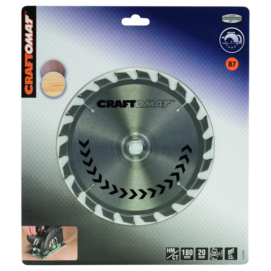 Craftomat Daire Testere Bıçağı PR WO H 180x20-22 mm 