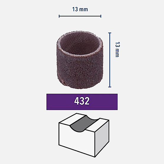 13 mm Çaplı 120 Kum Kalınlıklı Zımpara Şeridi 6'lı 