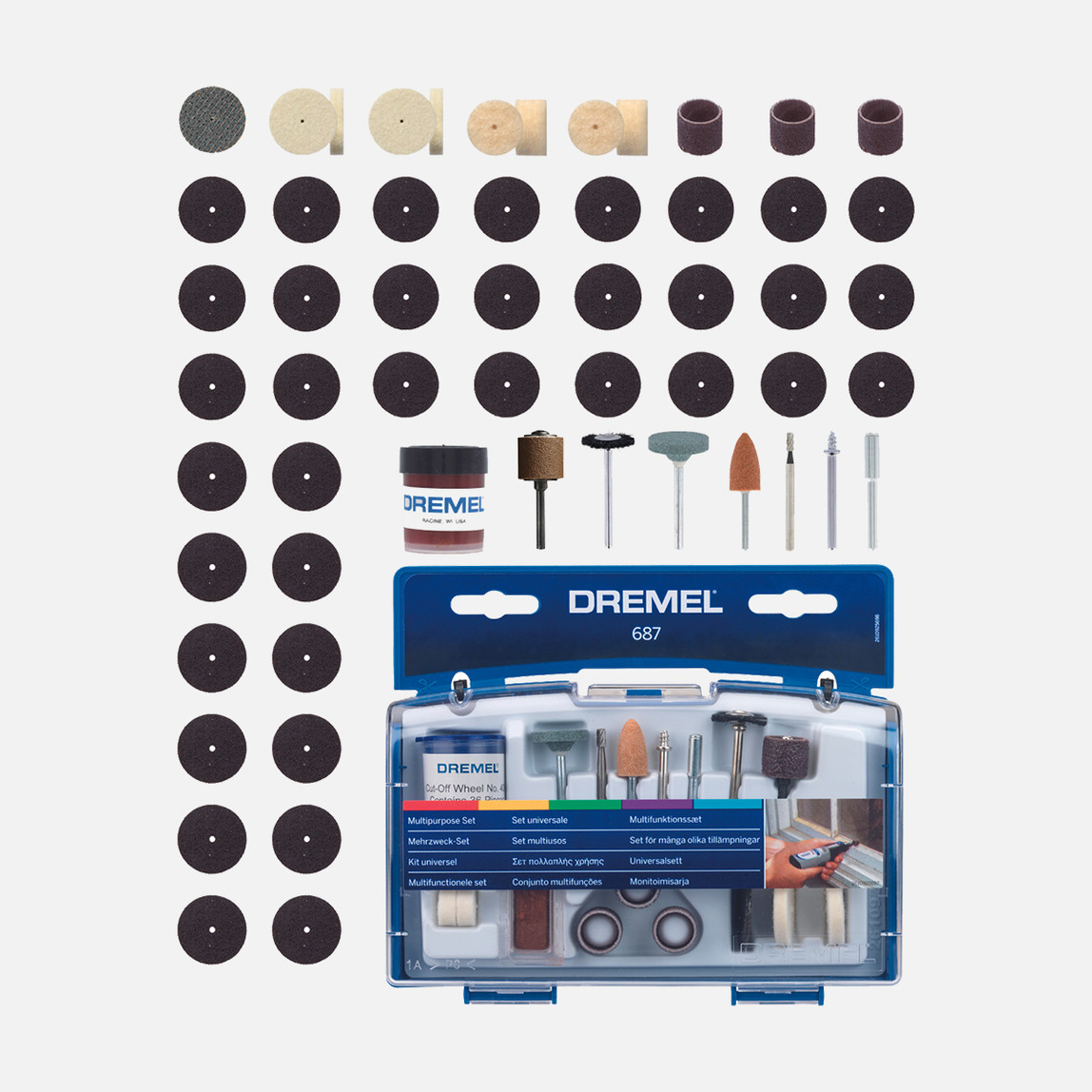    Dremel 687 52 Parça Çok Amaçlı Aksesuar Seti 