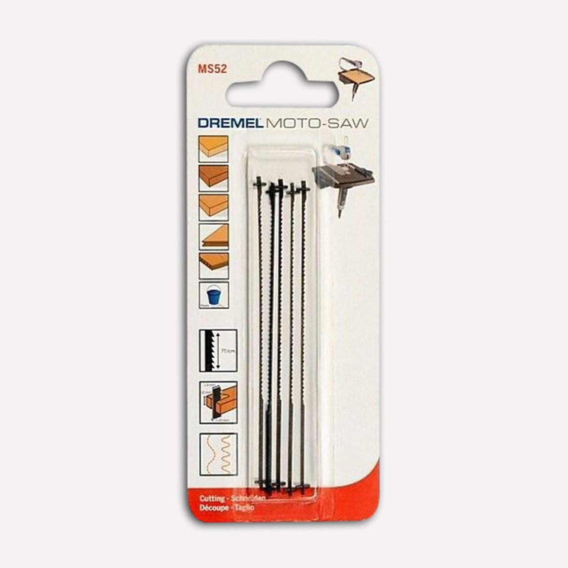    Dremel MS52 Moto-Saw 5'li İnce Kıl Testere Makine Bıçağı  
