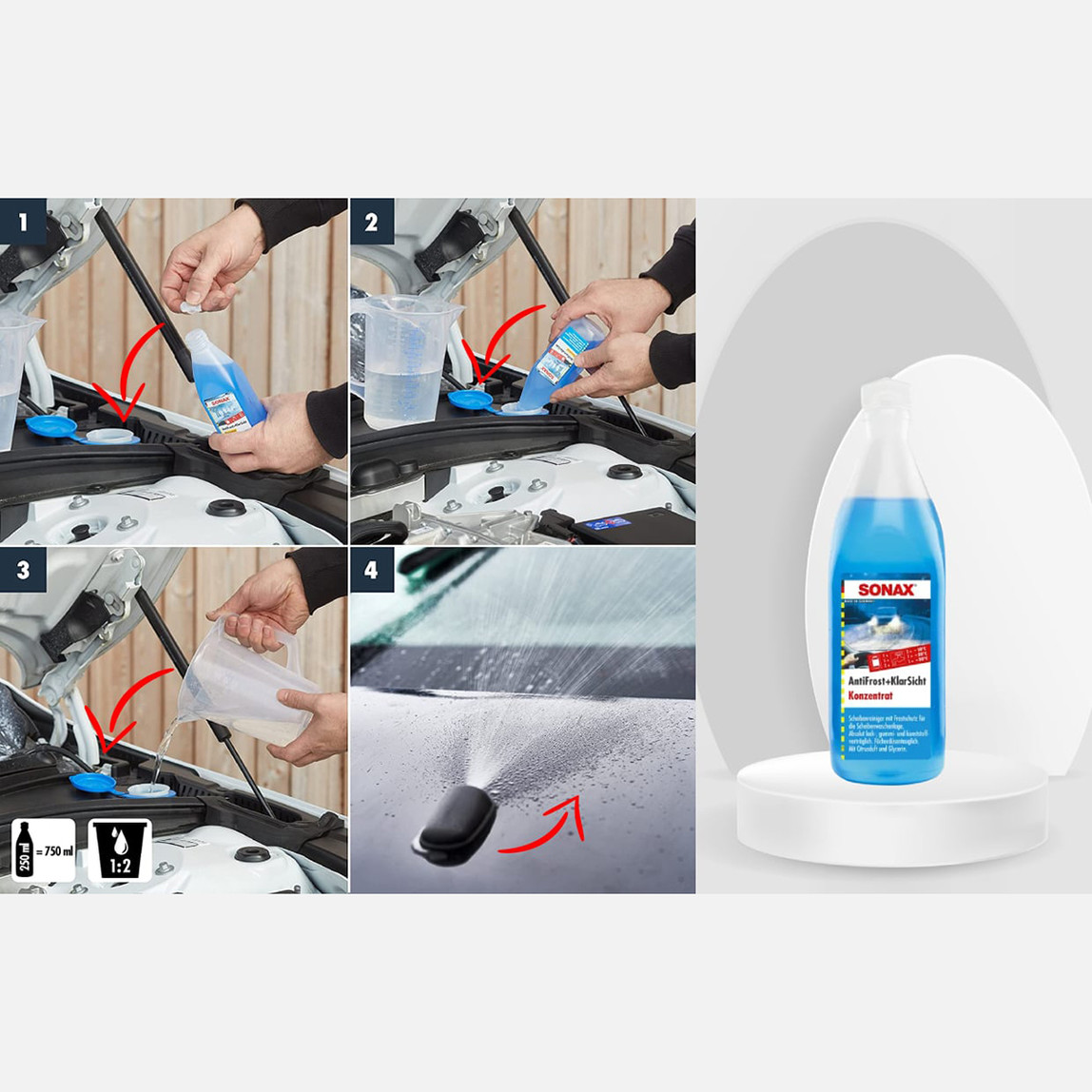    Sonax Antifrizli Konsantre Cam Suyu  