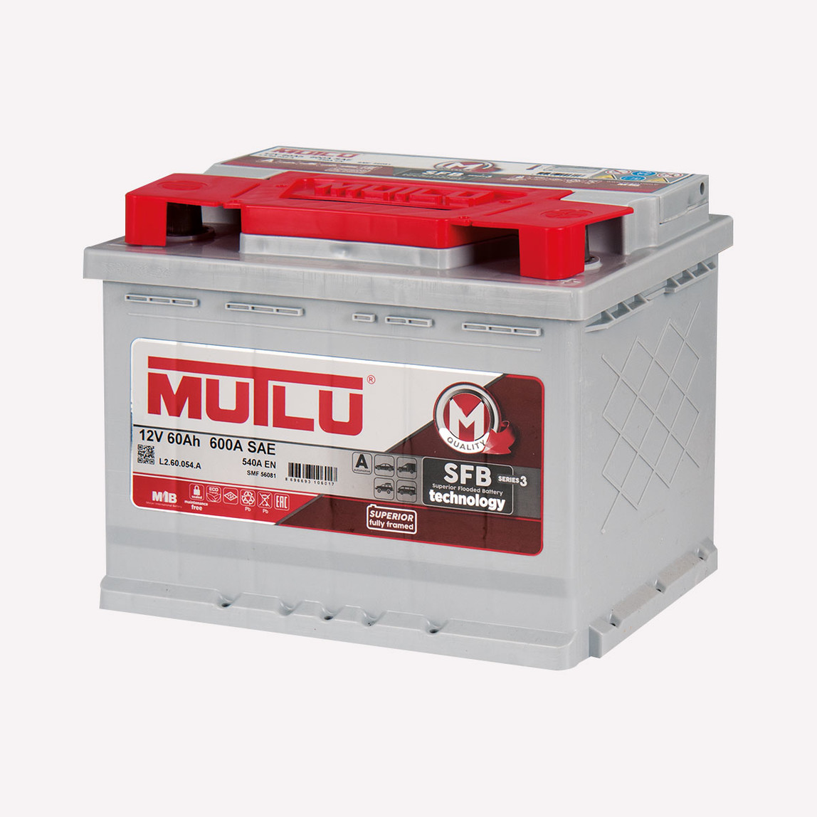    Mutlu 12/60 V/A Araç Aküsü 