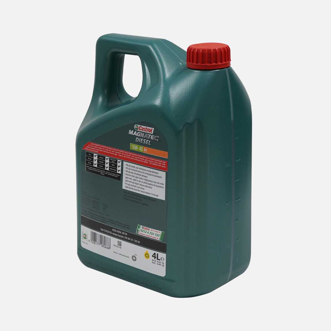    Castrol Magnatec 10W-40 4 Litre Benzinli Araçlar İçin Motor Yağı 