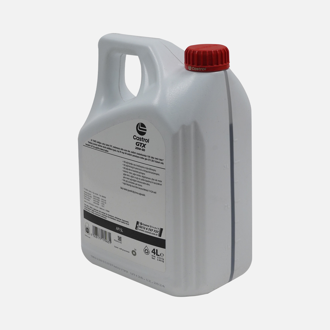    Castrol Gtx 20W50 Benzinli Motor Yağları  4 Lt 