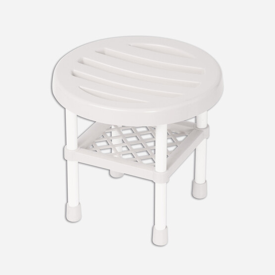 Neptun Banyo Taburesi Beyaz Yuvarlak  