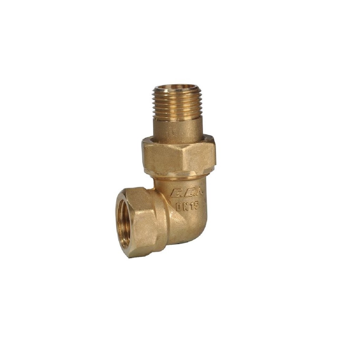    ECA 1 Köşe Radyatör Rakoru (Pirinç)  