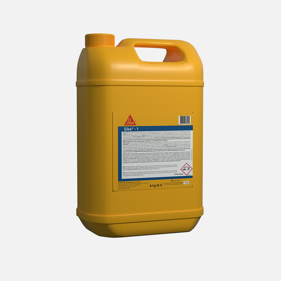    Sika 1 Su Geçirimsizlik Katkısı Sarı Sıvı 6 kg 