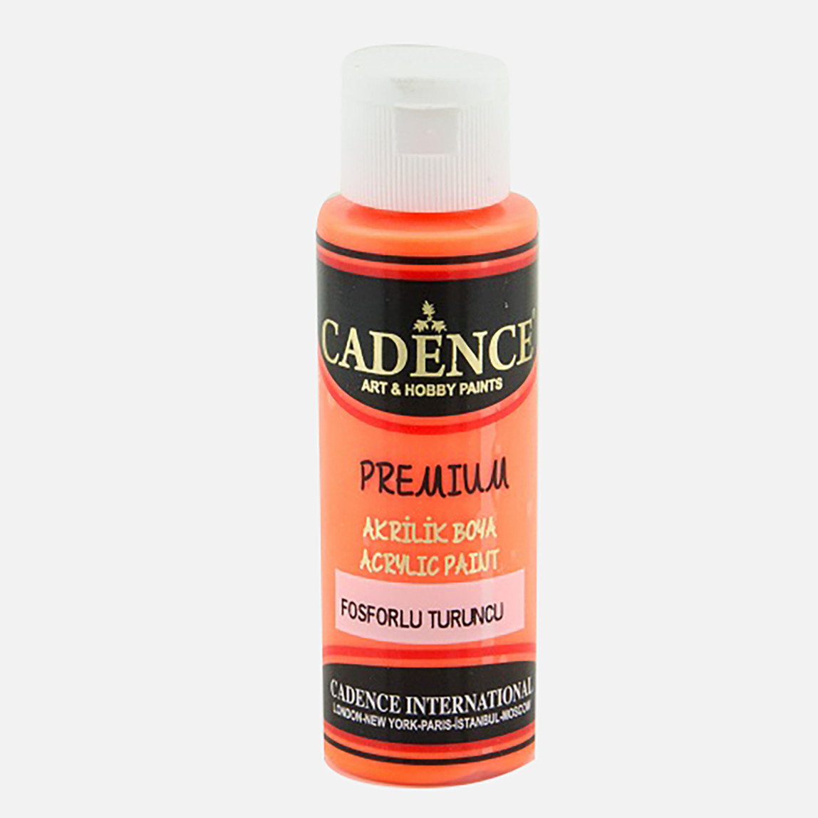    Cadence Fosforlu Akrilik Boya Turuncu 70 ml  