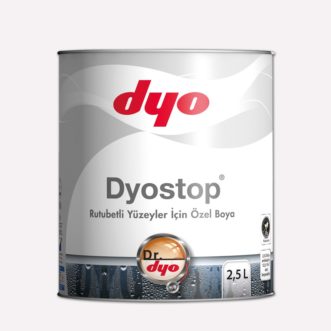    Dyo 2,5 lt Dyostop Beyaz Rutubetli Yüzeyler İçin Boya 