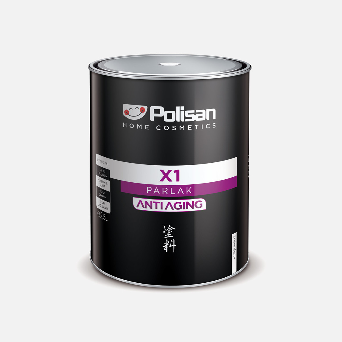    Polisan 2,5 lt Matrix X1-Aging Lux Parlak Siyah Kokusuz 