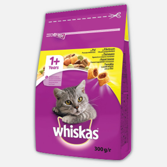 Whiskas 300Gr Kedi Kuru Mama Tavuklı   