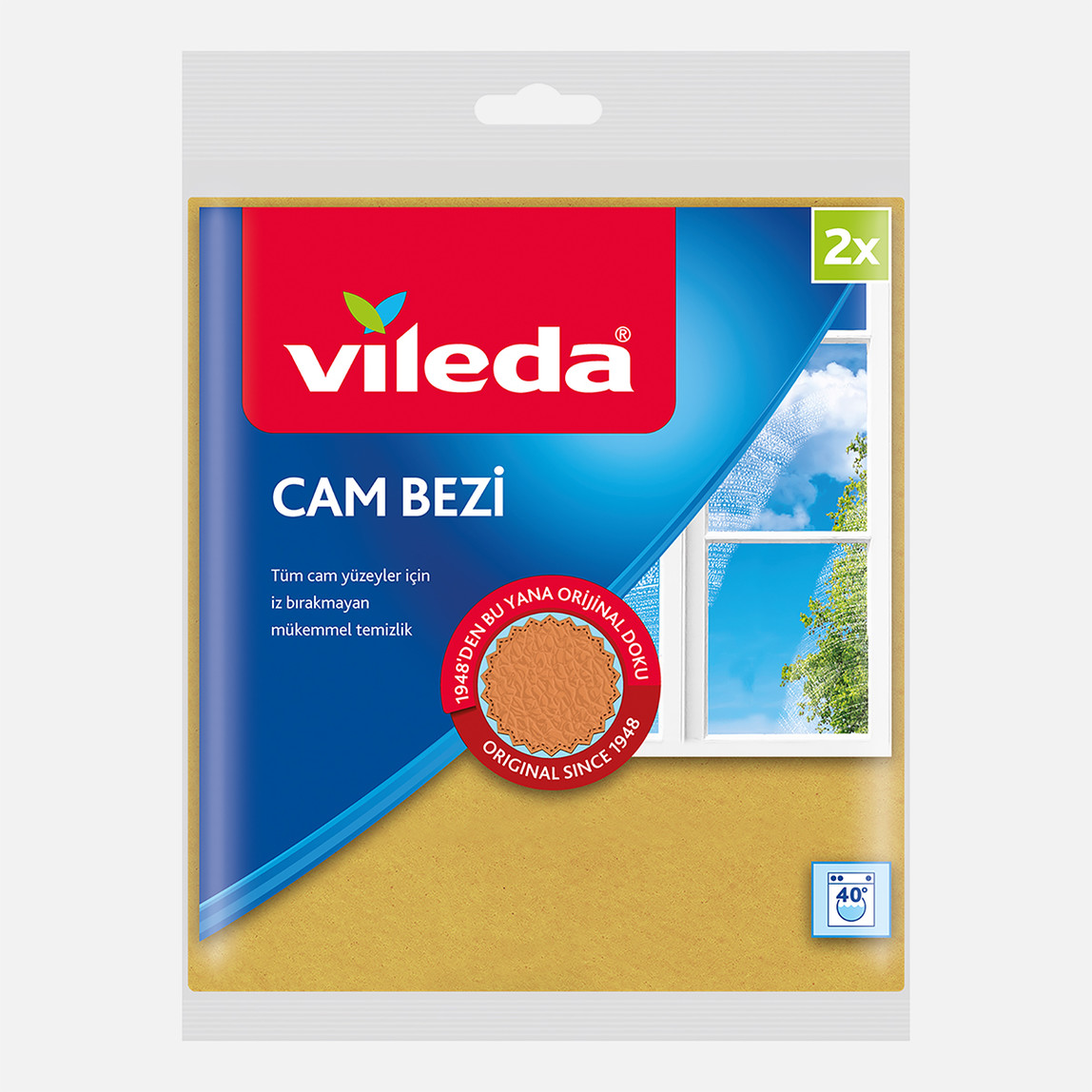    Vileda İz Bırakmayan İkili Cam Bezi 