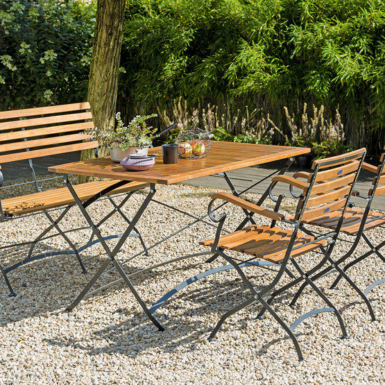 Sunfun Moni Ferforje Ahşap Masa 