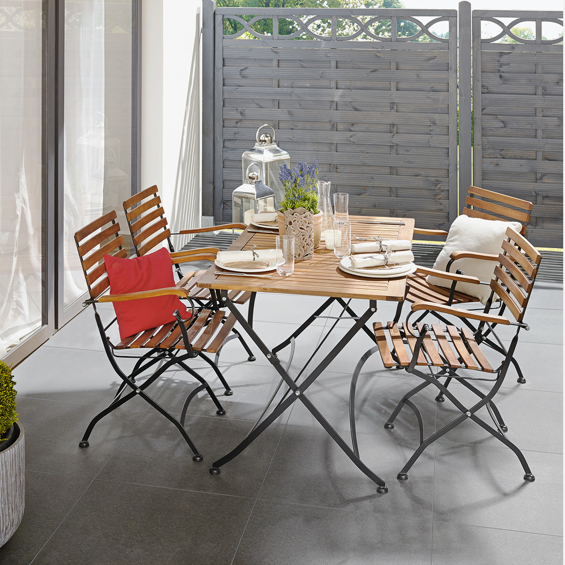    Sunfun Moni Ferforje Ahşap Sandalye  