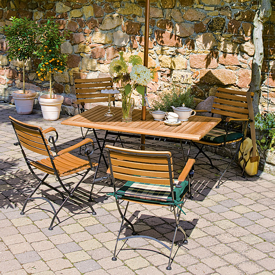 Sunfun Moni Ferforje Ahşap Sandalye 