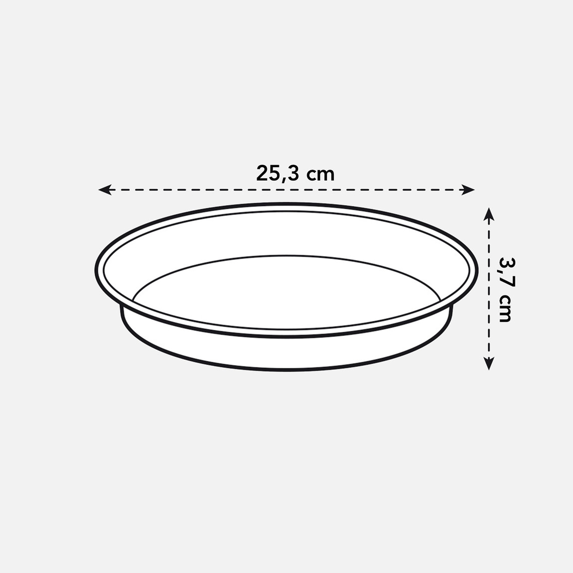    Elho Saksı Altlığı Siyah Green Basics  