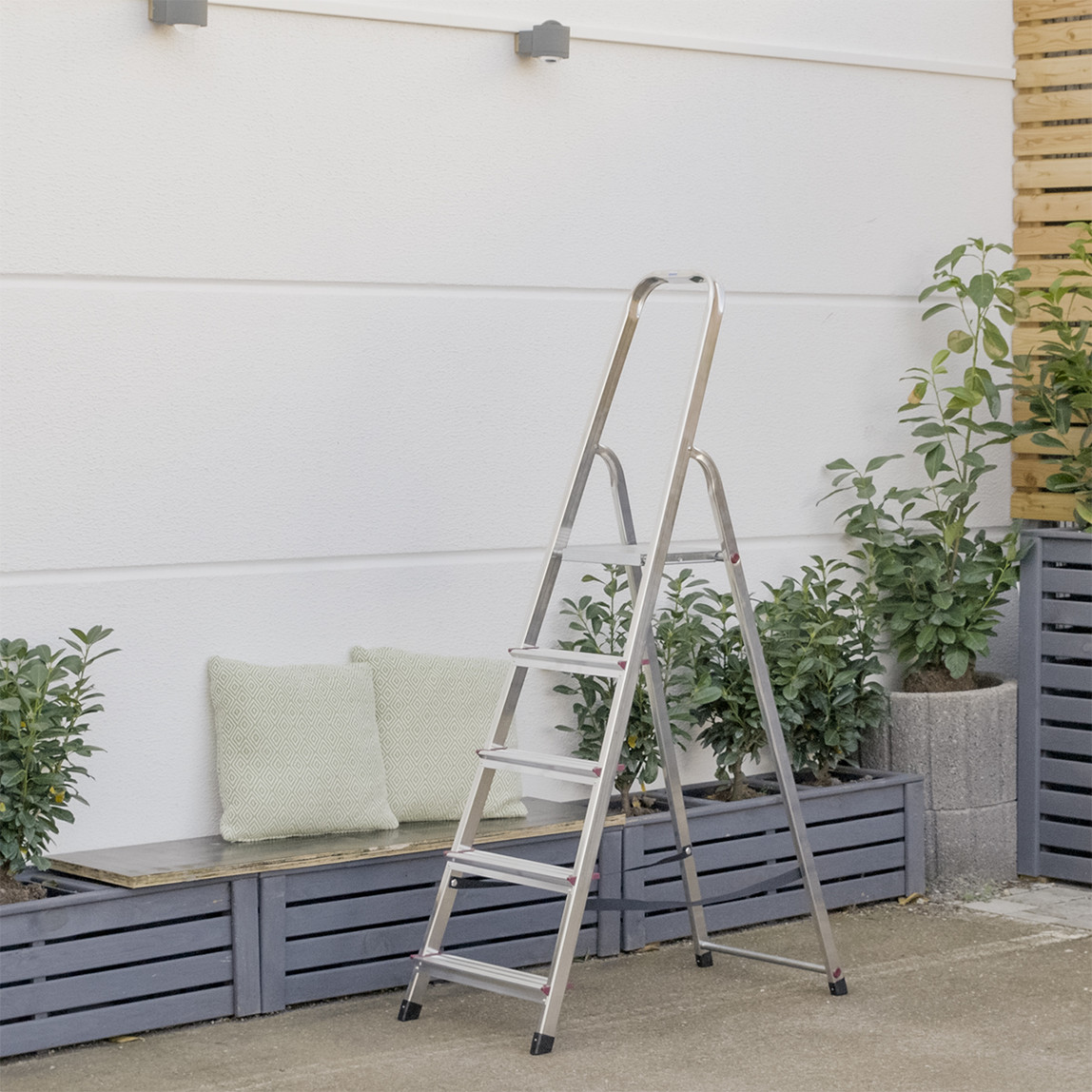    Regalux Alüminyum 5 Basamak Katlanabilir Ev - Ofis Tipi Merdiven  