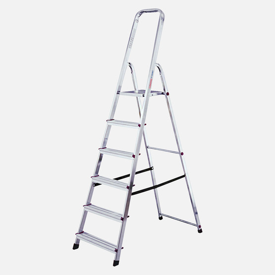 Regalux Alüminyum 6 Basamak 195X48X12 cm Katlanabilir Ev - Ofis Tipi Merdiven 