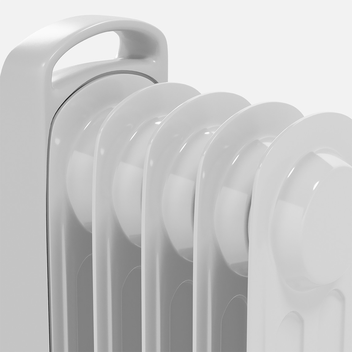    Voltomat Termostatlı 600 W 5 Dilim Elektrikli Radyatör Beyaz   