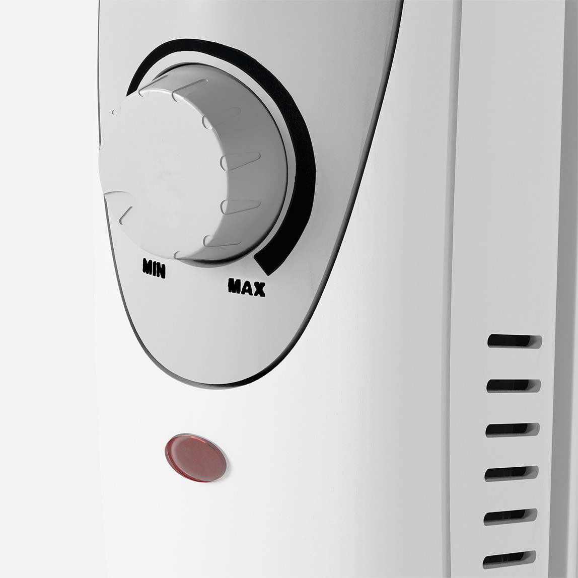    Voltomat Termostatlı 600 W 5 Dilim Elektrikli Radyatör Beyaz   