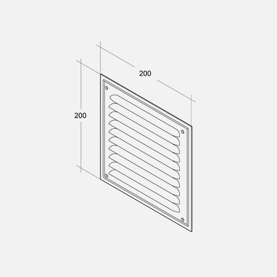 İlöz Kapak Aluminyum 200x200 mm Beyaz 