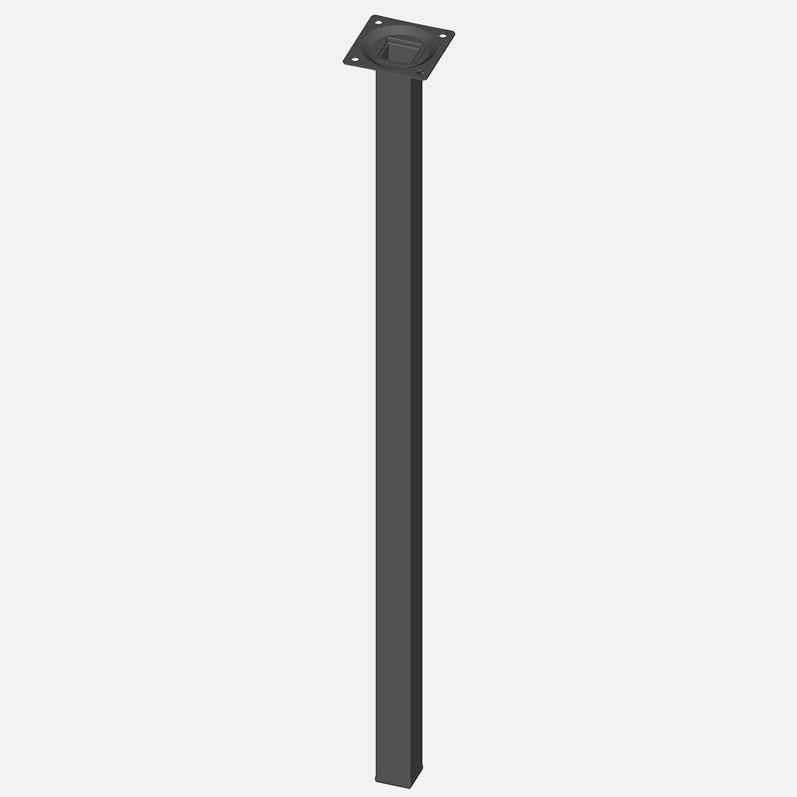    Regalux Masa Ayağı, Çelik boru kare, 600mm, siyah  
