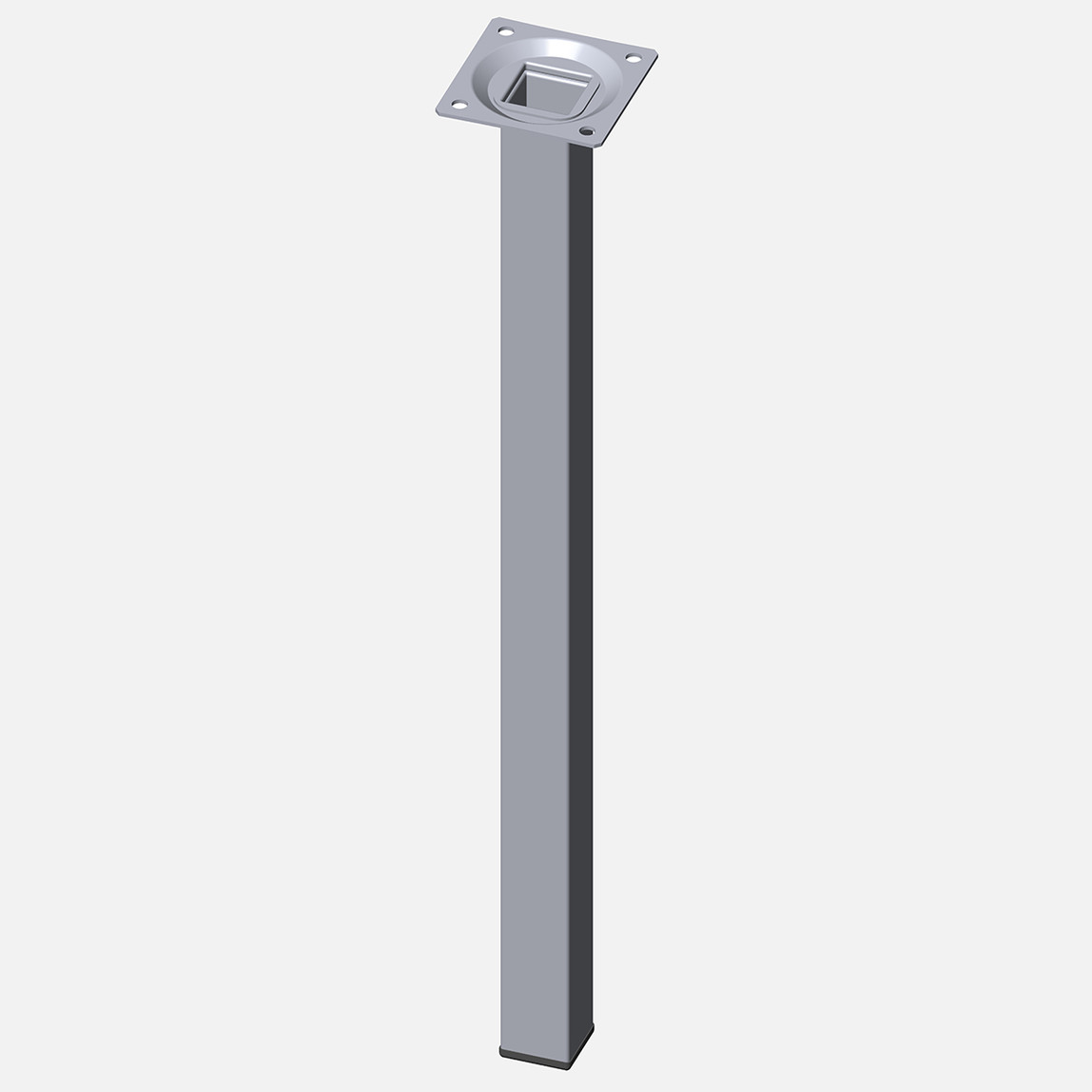    Regalux Masa Ayağı, Çelik boru kare, 400mm, krom  