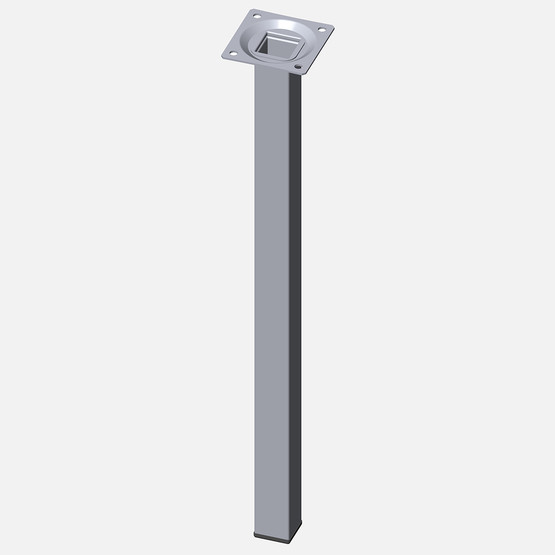 Regalux Masa Ayağı, Çelik boru kare, 400mm, krom 