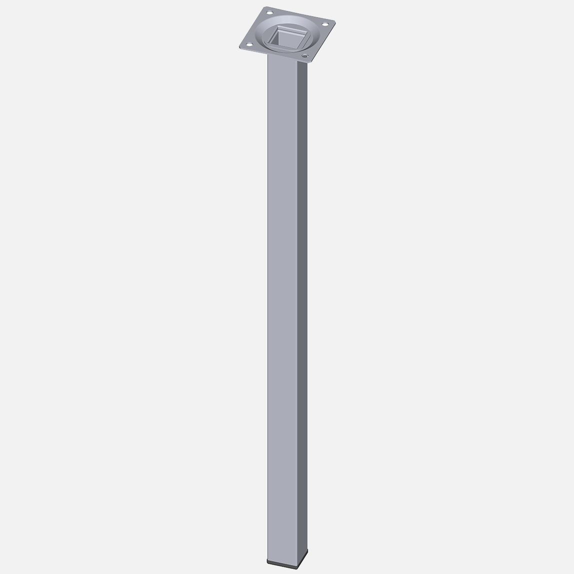    Regalux Masa Ayağı, Çelik boru kare, 500 mm krom  